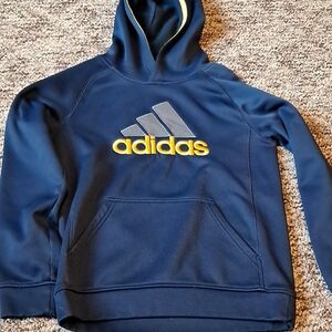 Adidas Kids Navy and Yellow Hoodie